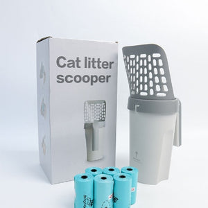 Large Capacity Toilet Bucket Portable Removable And Washable Integrated Cat Litter Scoop